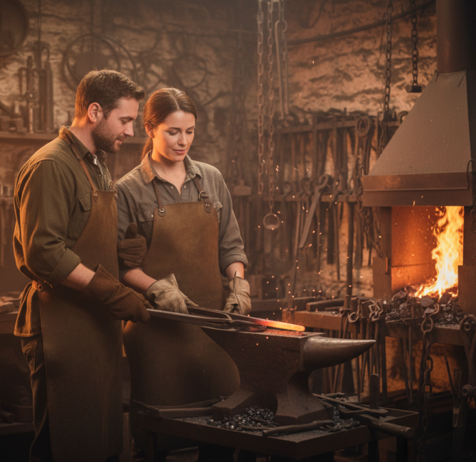 Blacksmithing course for couples