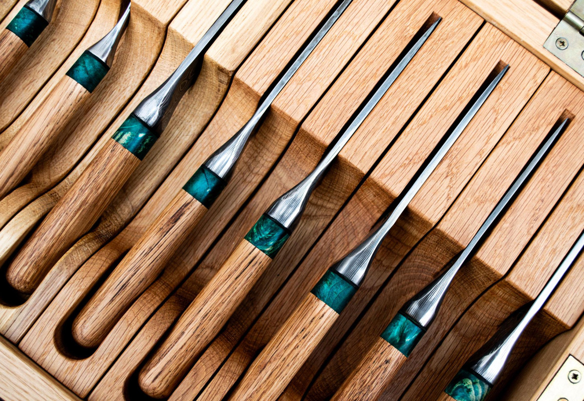 Steak set with sugar maple wood